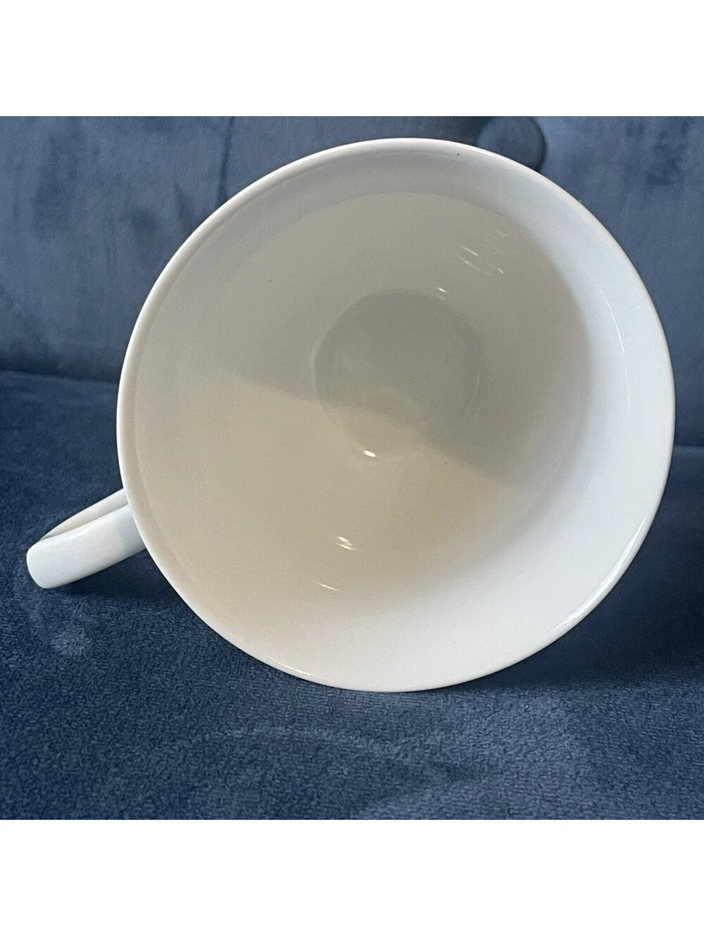Anthropologie Pedestal Coffee Mug Tea Cup Initial J Black White Floral Fancy